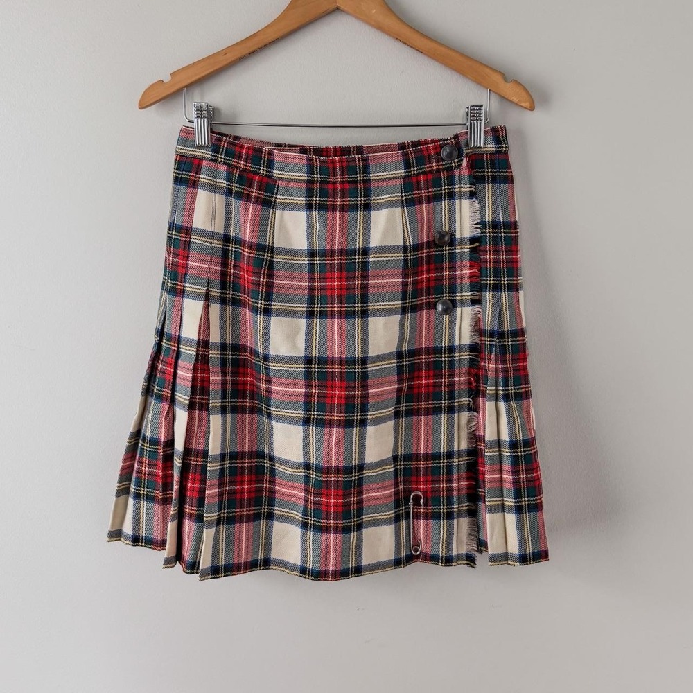 Vintage Surrey Classics Tartan Wool Kilt Skirt Size 28